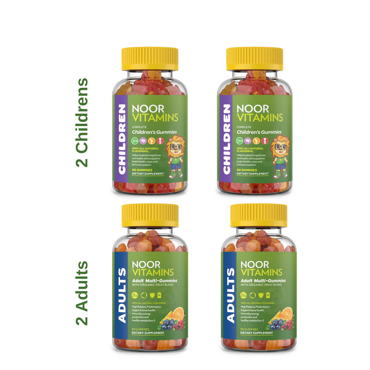 Adult Multivitamin Gummy Bundle | Noor Vitamins | Halal Vitamins For ...